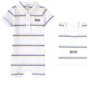 Ensemble Barboteuse et Bavoir pour Bébé Garçon