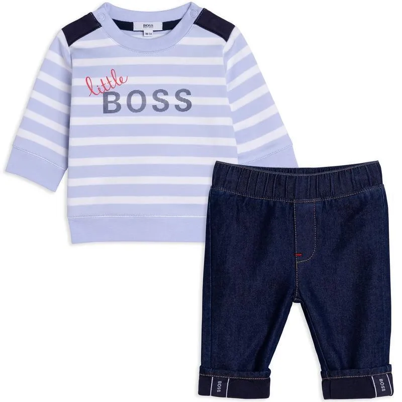 Ensemble Pantalon et Haut à Rayures pour Bébé Garçon