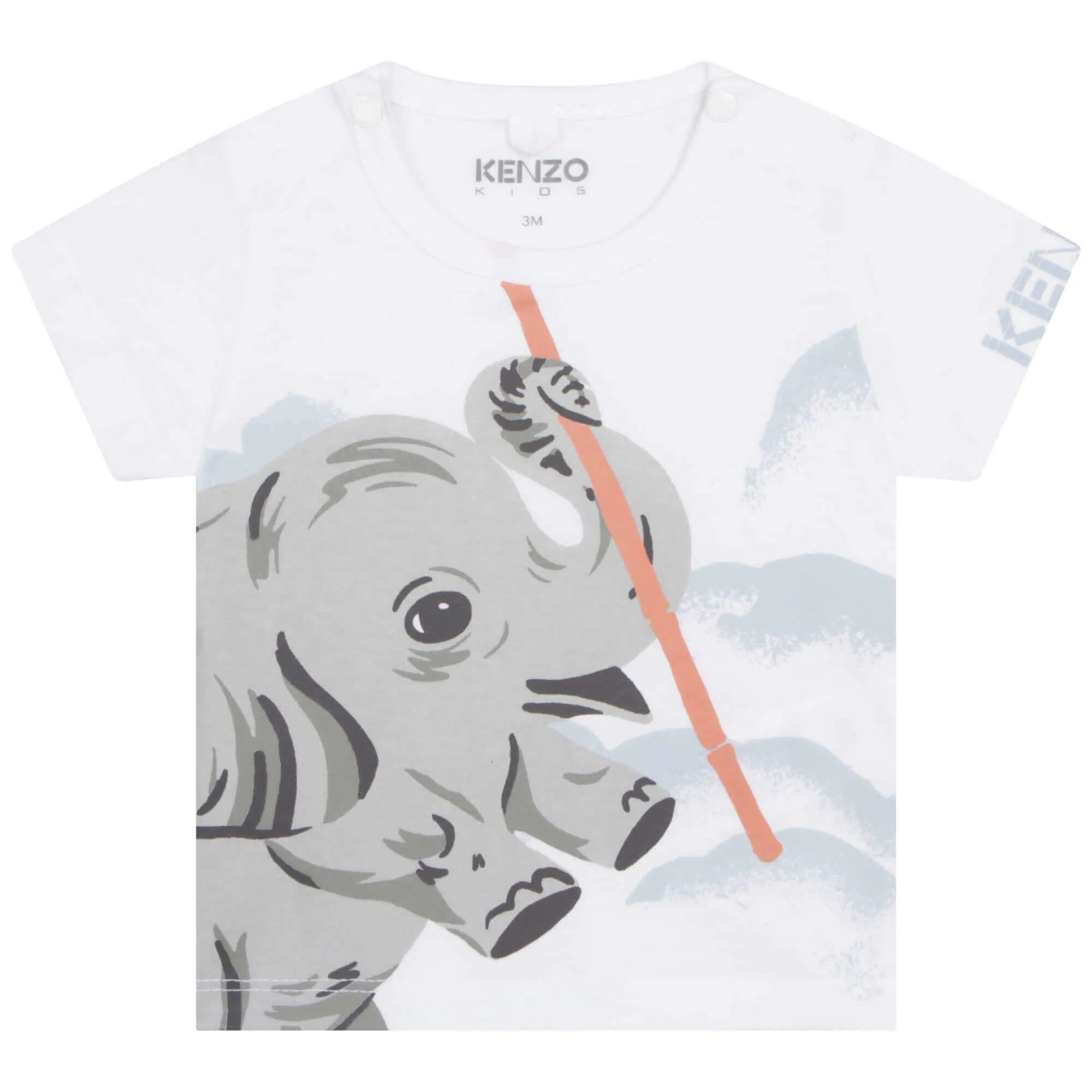 Ensemble de Shorts Éléphant Blanc et Bleu pour Bébé Garçon