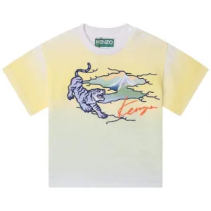 T-shirt pour garçons avec logo jaune et bleu