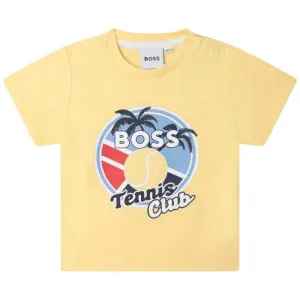 T-shirt à manches courtes jaune pour bébé garçon