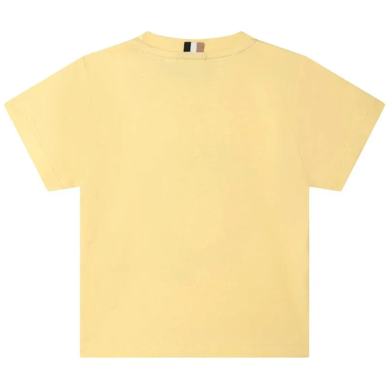 T-shirt à manches courtes jaune pour bébé garçon
