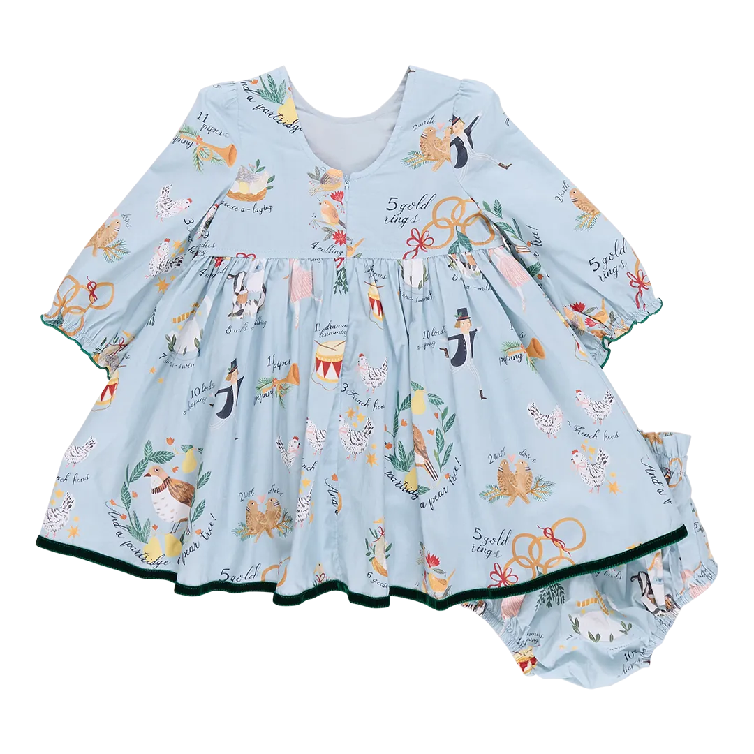 Ensemble de Robe Amma pour Bébé Fille - Les 12 Jours de Noël