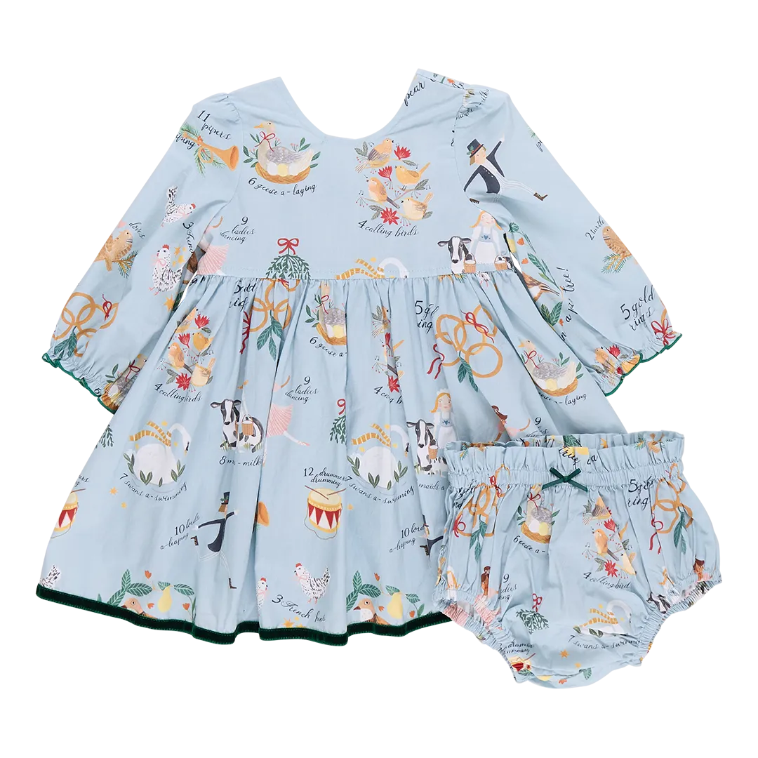 Ensemble de Robe Amma pour Bébé Fille - Les 12 Jours de Noël