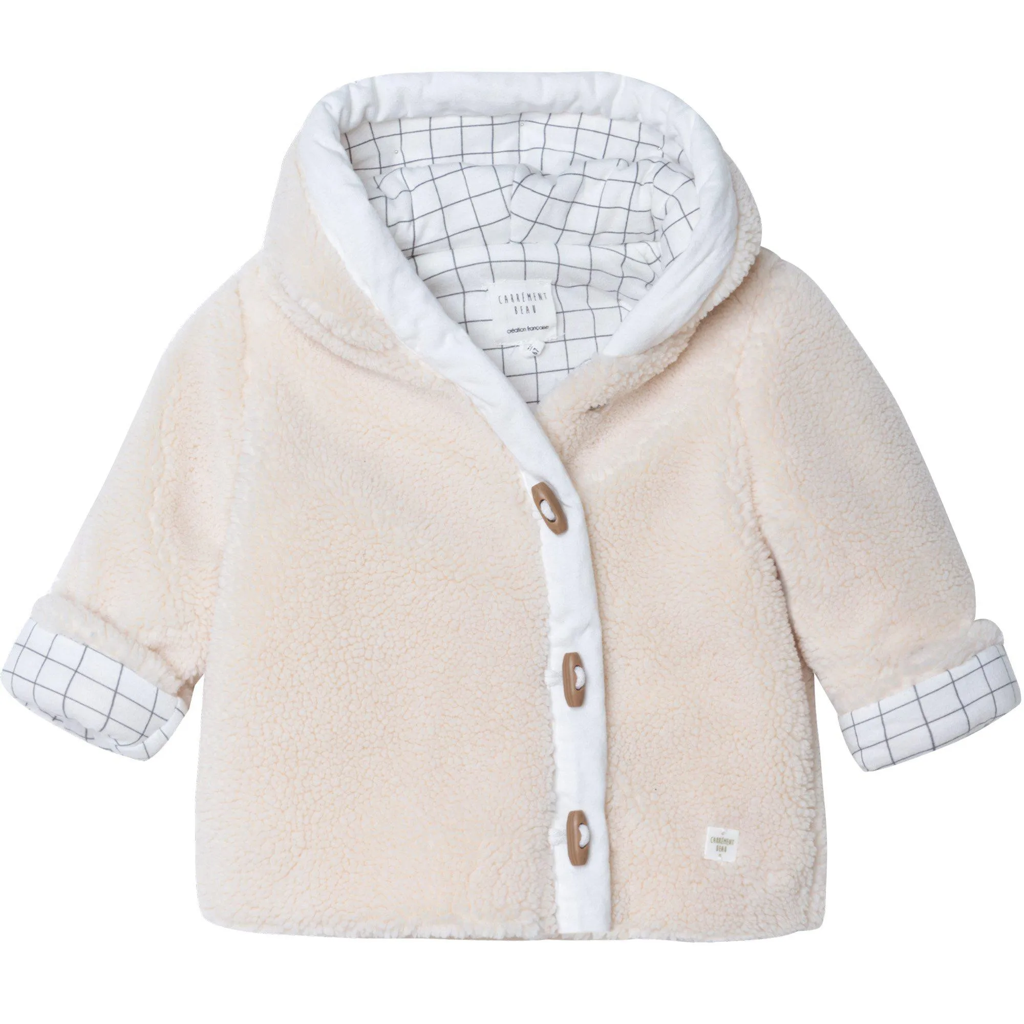 Veste à capuche en fausse fourrure pour bébés filles et garçons
