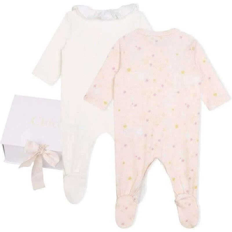 Ensemble de deux grenouillères pour bébé fille Chloe