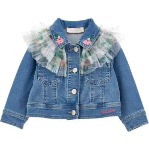 Veste en jean pour bébé fille avec tulle