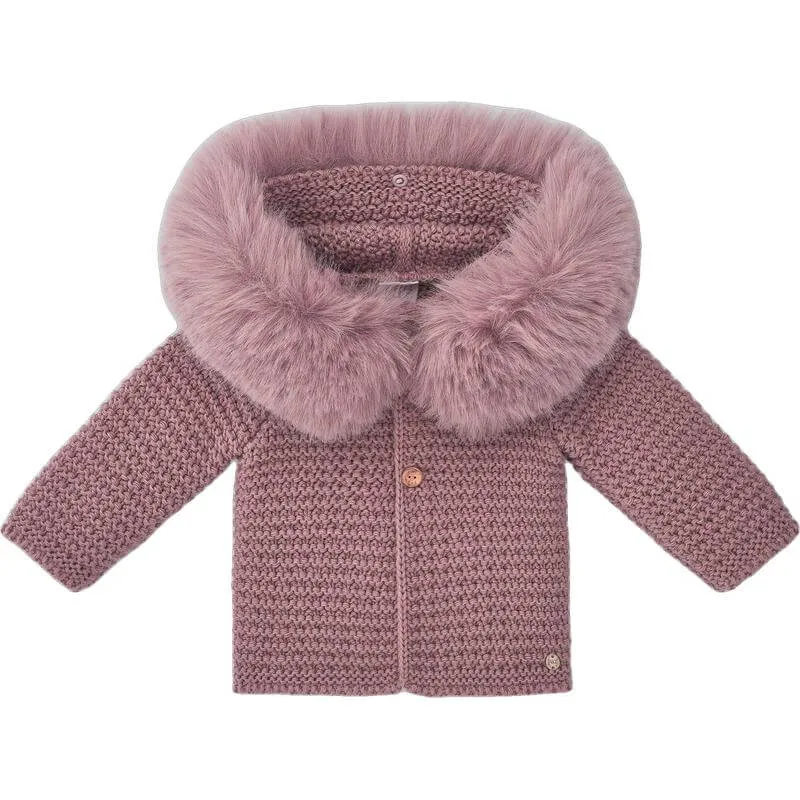 Veste Pink Bambalina pour bébé fille avec fausse fourrure