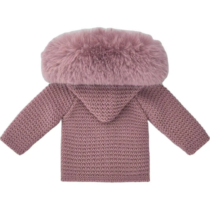 Veste Pink Bambalina pour bébé fille avec fausse fourrure