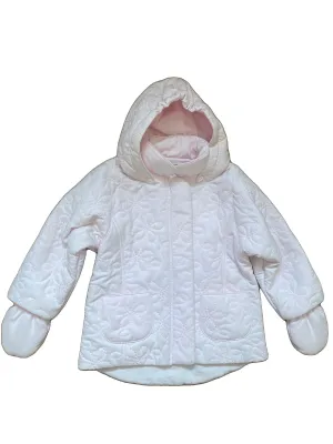 Veste rose à marguerites pour bébé fille