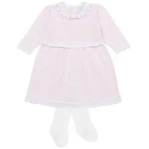 Robe rose et collants pour bébé fille