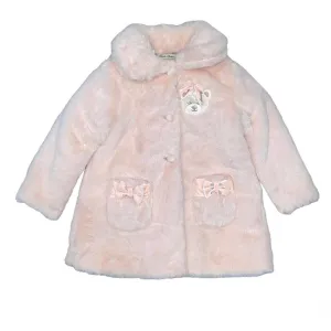 Veste en fourrure rose pour bébé fille
