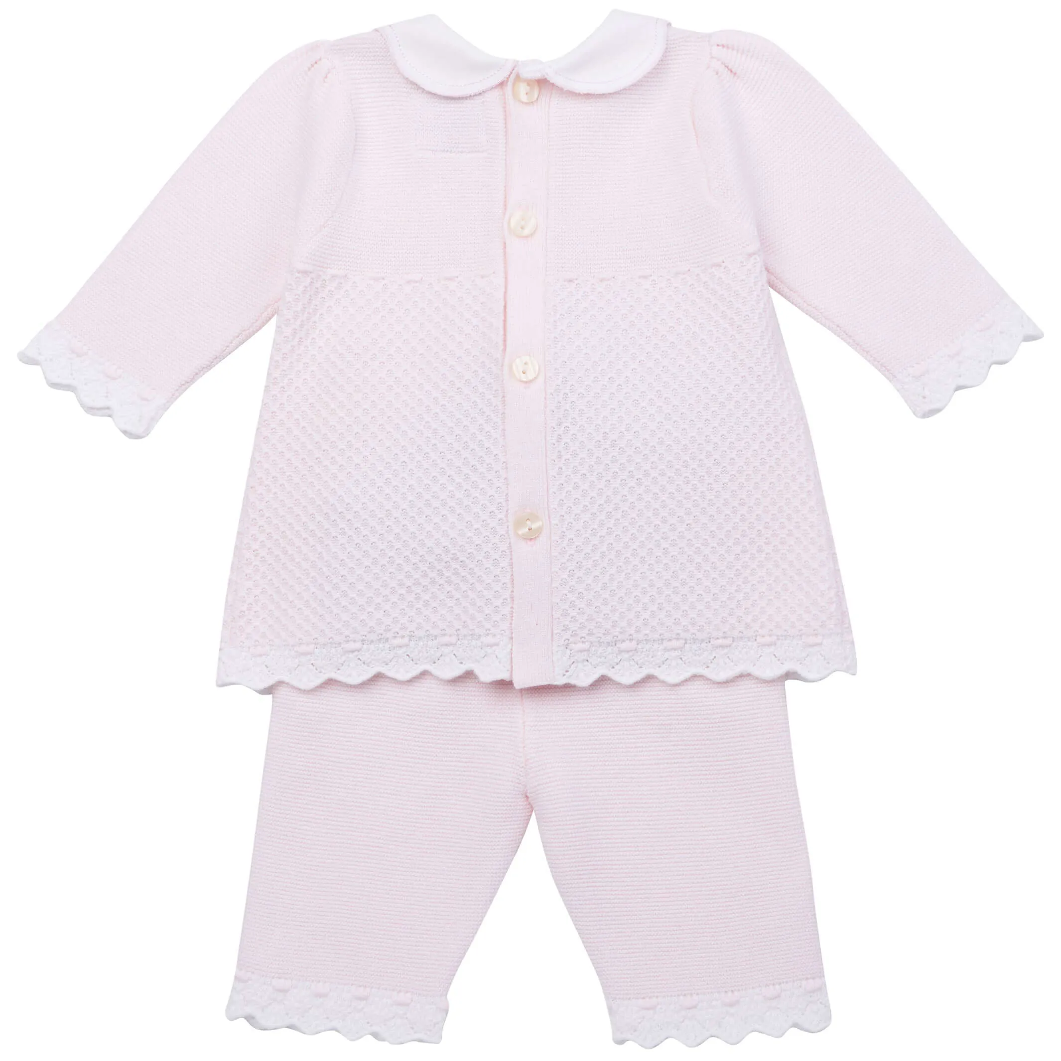 Ensemble en maille rose pour bébé fille