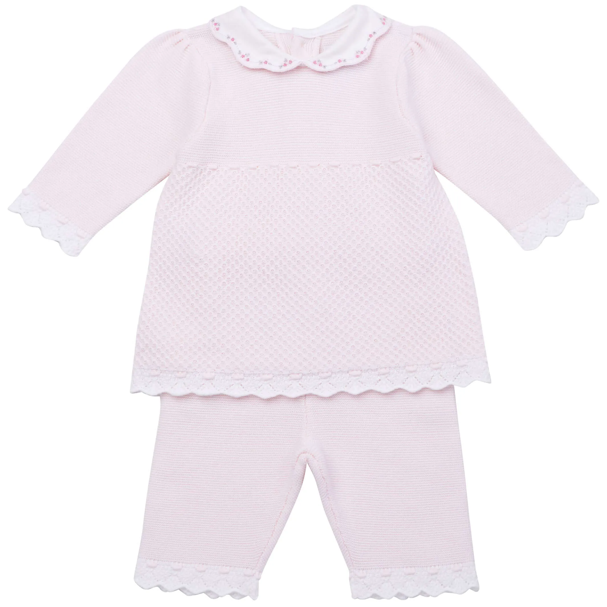 Ensemble en maille rose pour bébé fille