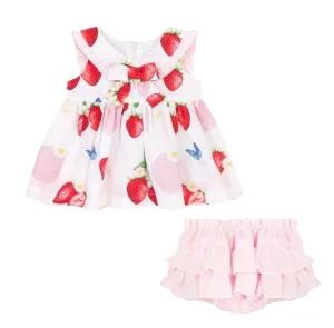 Ensemble Bloomer Fraise pour Bébés Filles