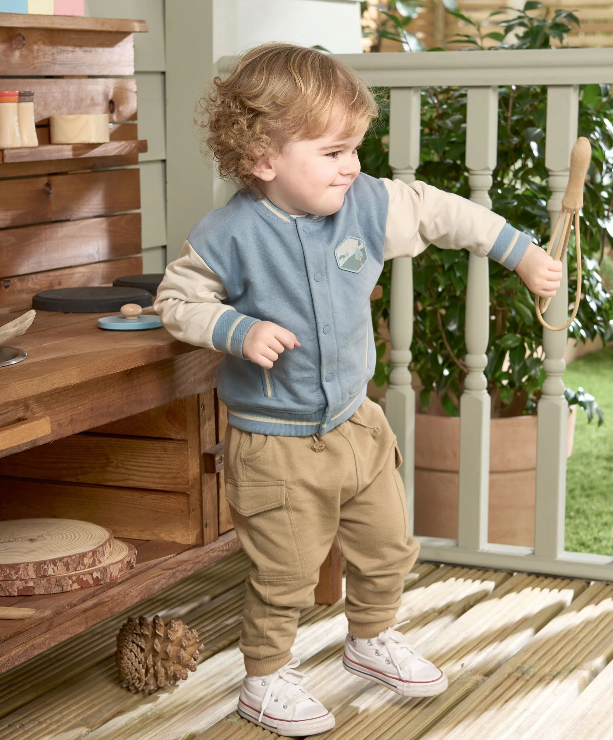 Veste de baseball - Bleu Bébé Enfants Mamas & Papas
