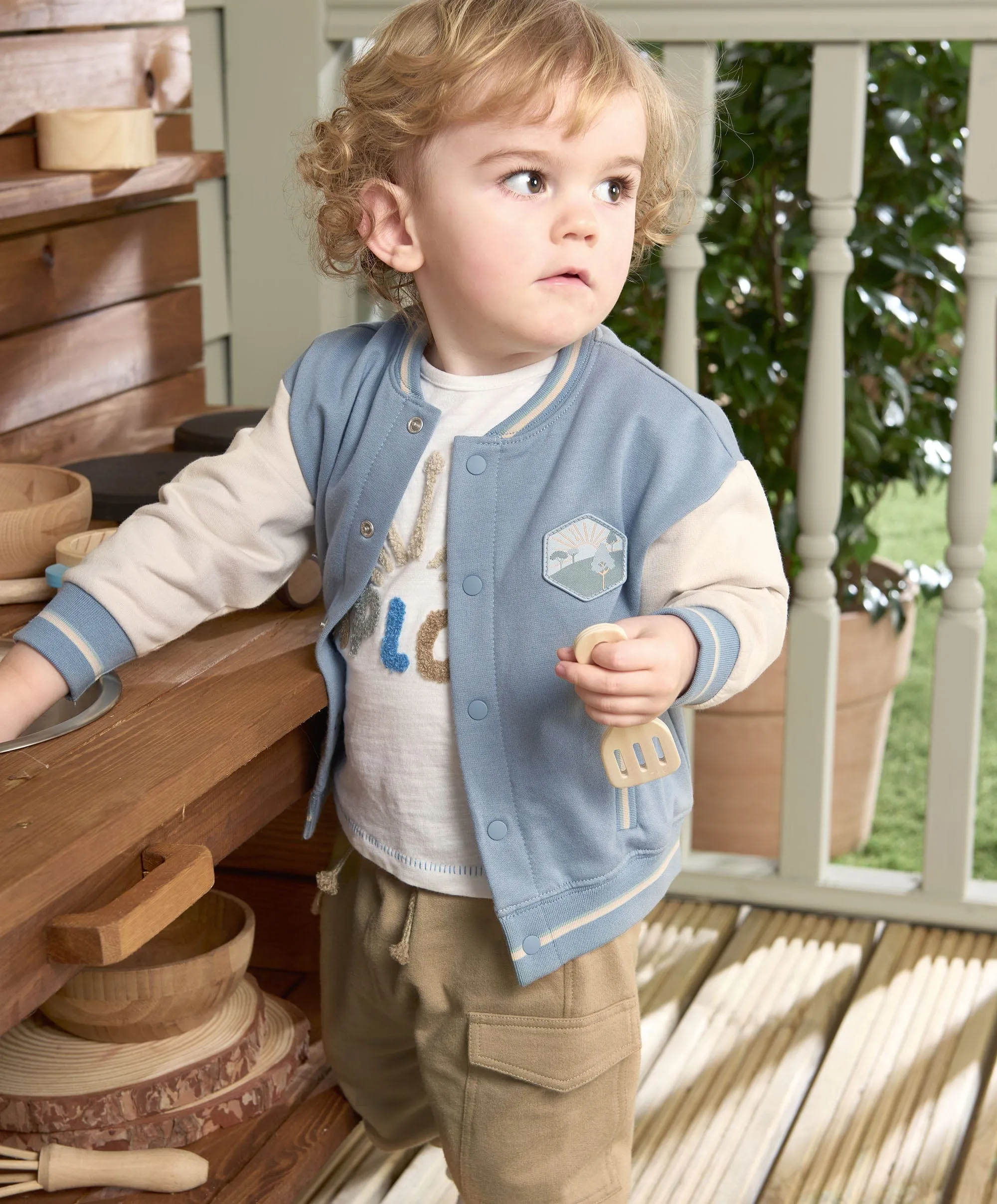 Veste de baseball - Bleu Bébé Enfants Mamas & Papas