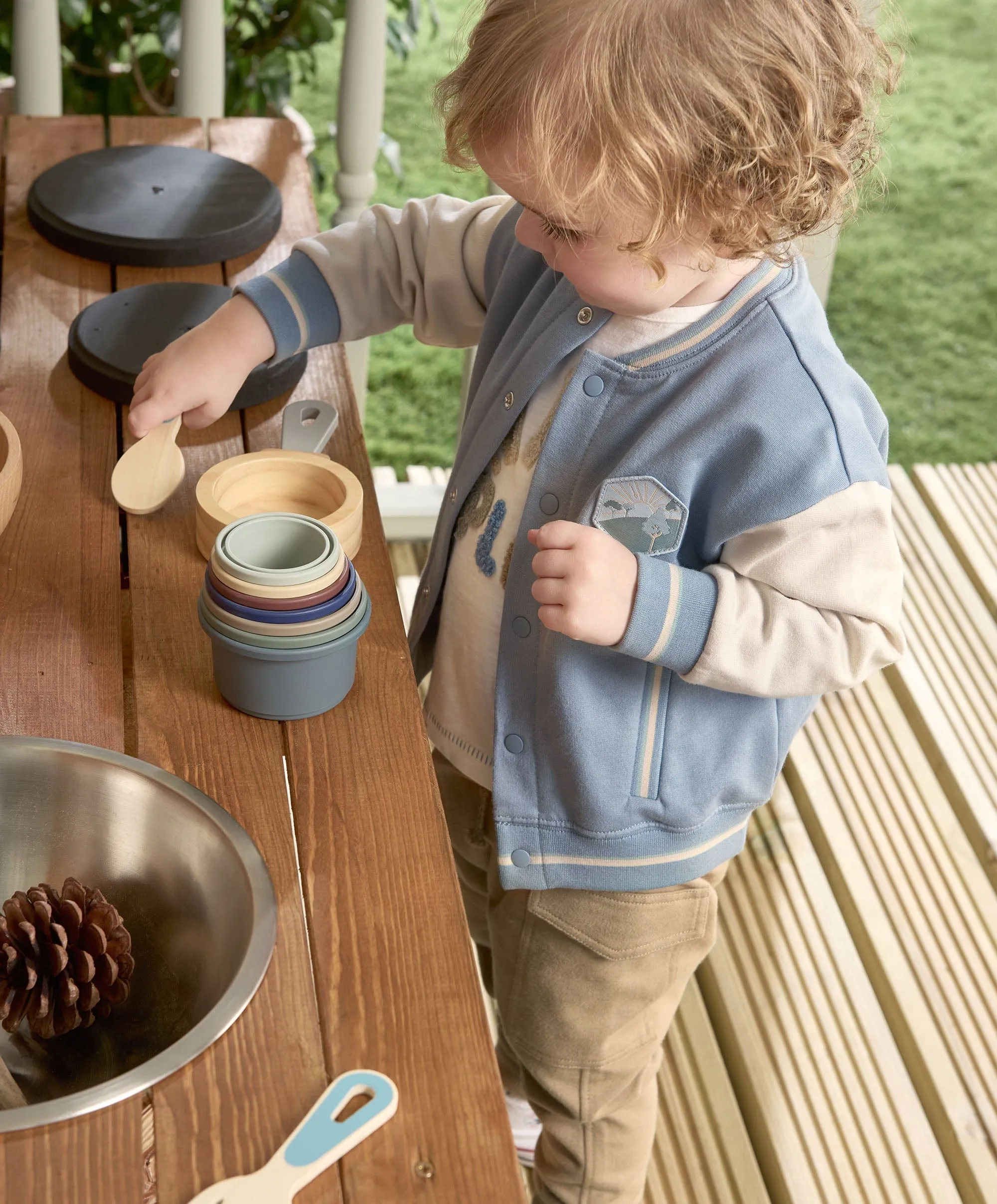 Veste de baseball - Bleu Bébé Enfants Mamas & Papas