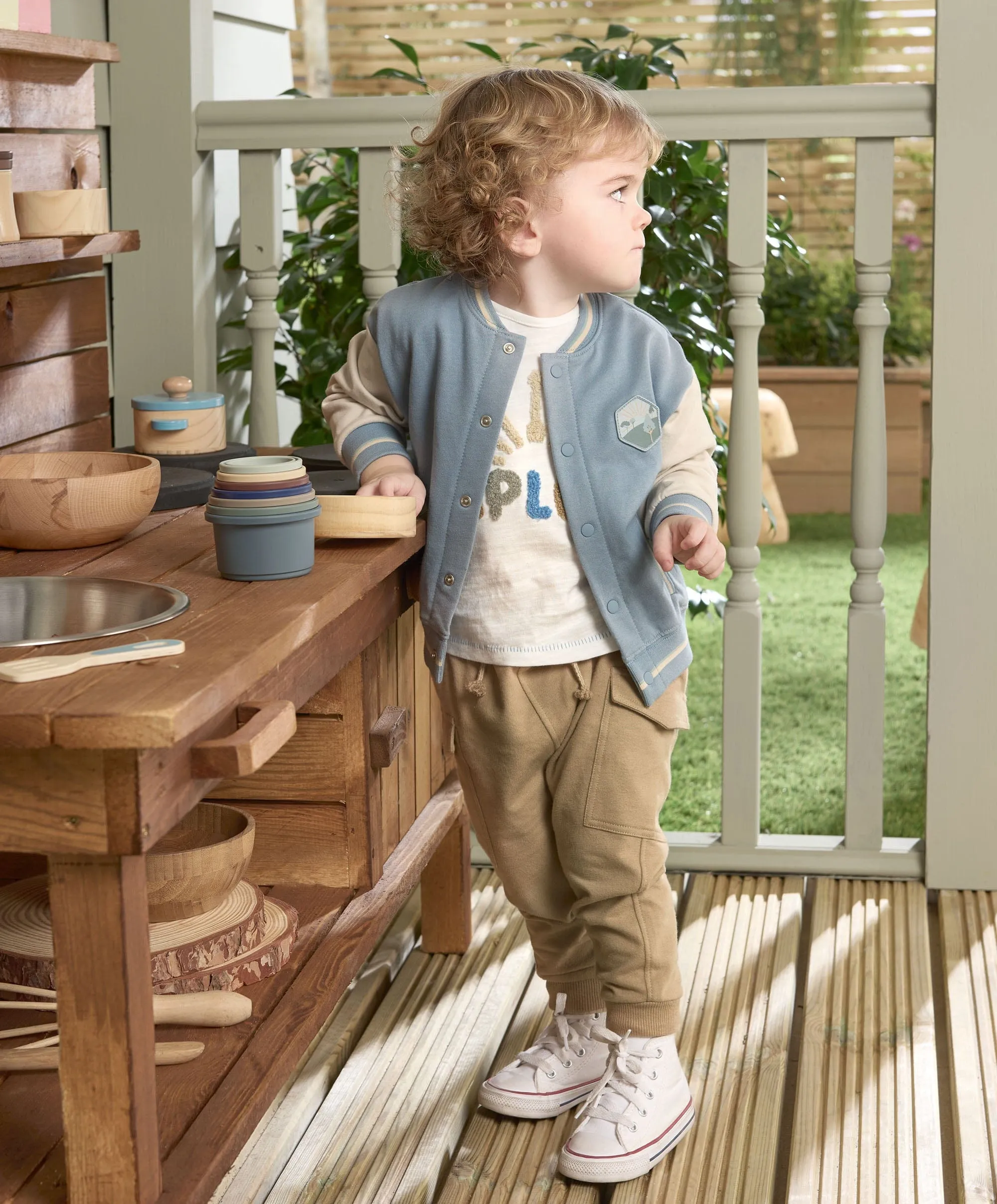 Veste de baseball - Bleu Bébé Enfants Mamas & Papas