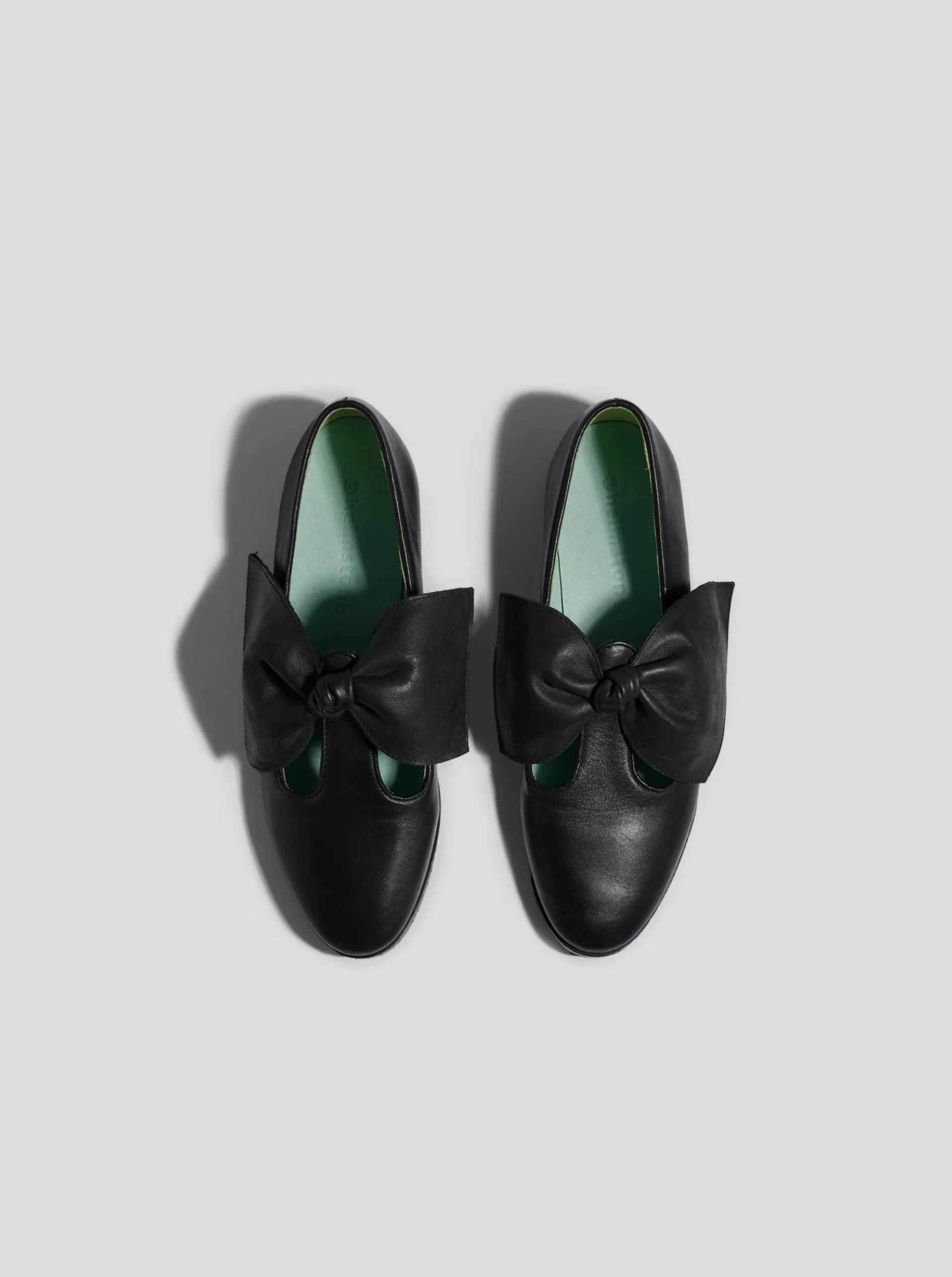 Chaussures BB Ballerina en cuir noir