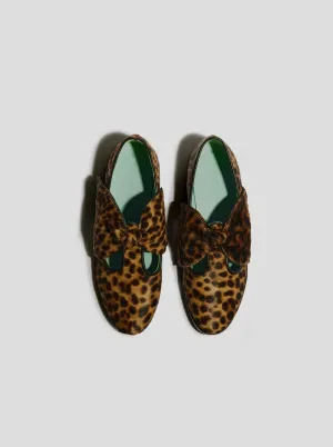 Chaussures BB Ballerina en cuir imprimé léopard
