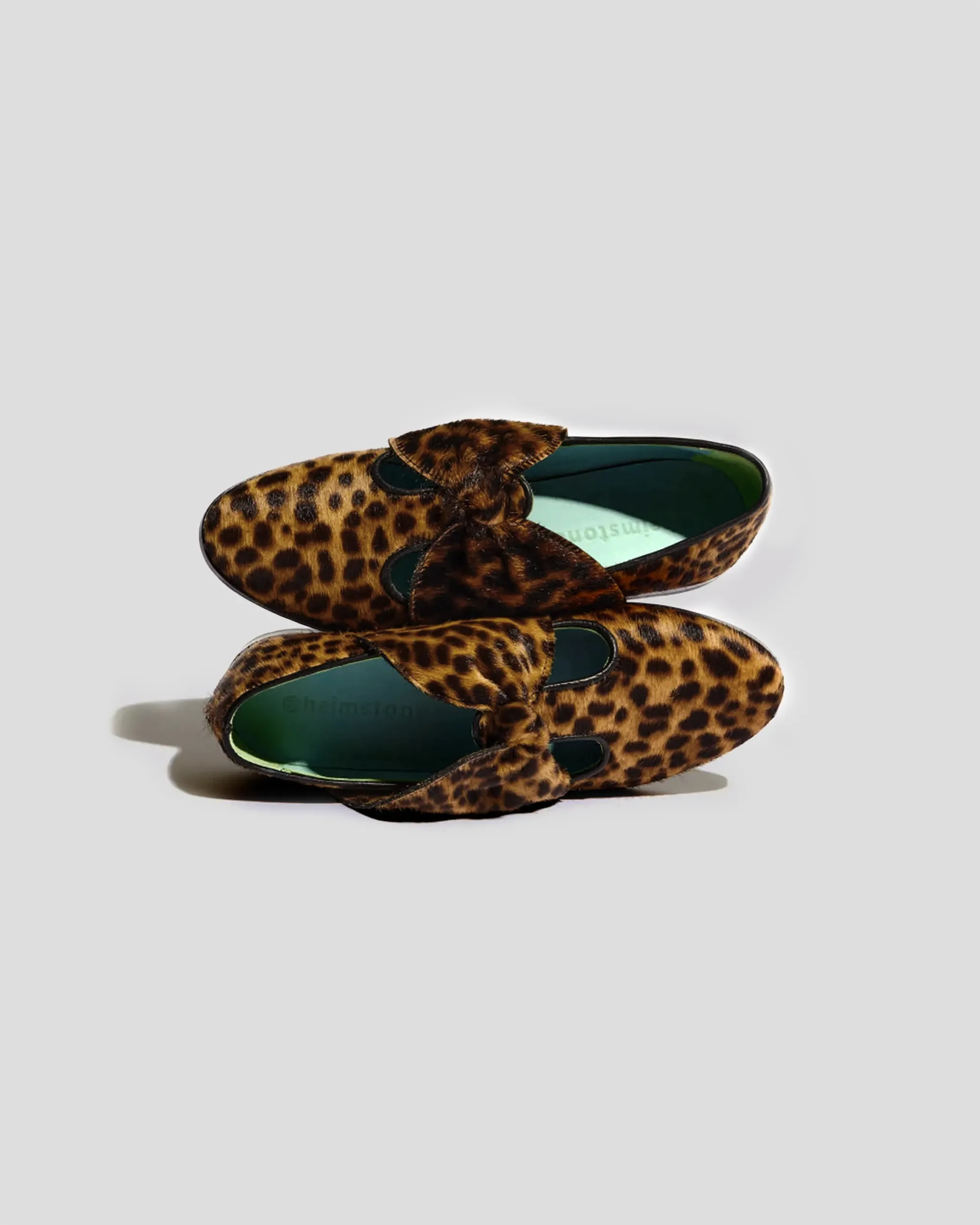 Chaussures BB Ballerina en cuir imprimé léopard