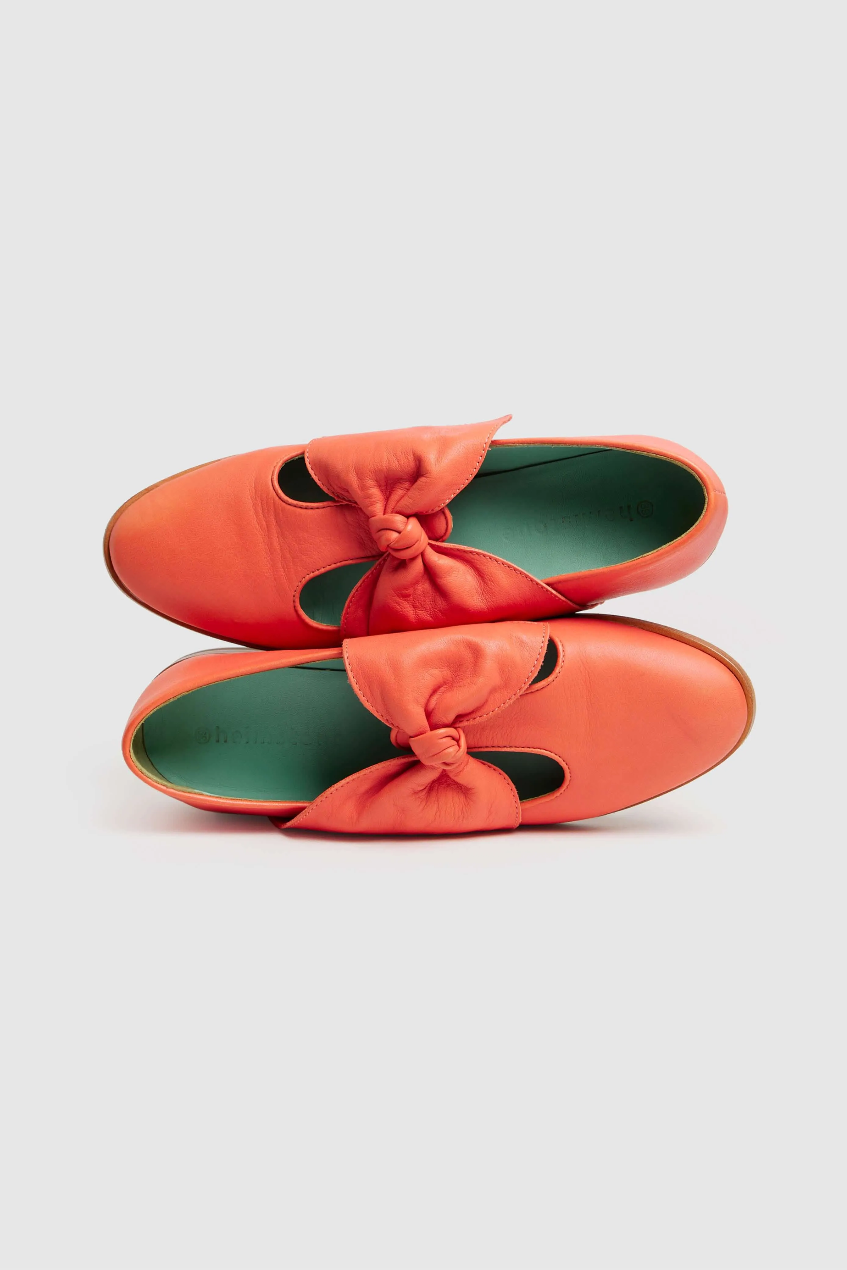 Chaussures BB Ballerina en Cuir Saumon