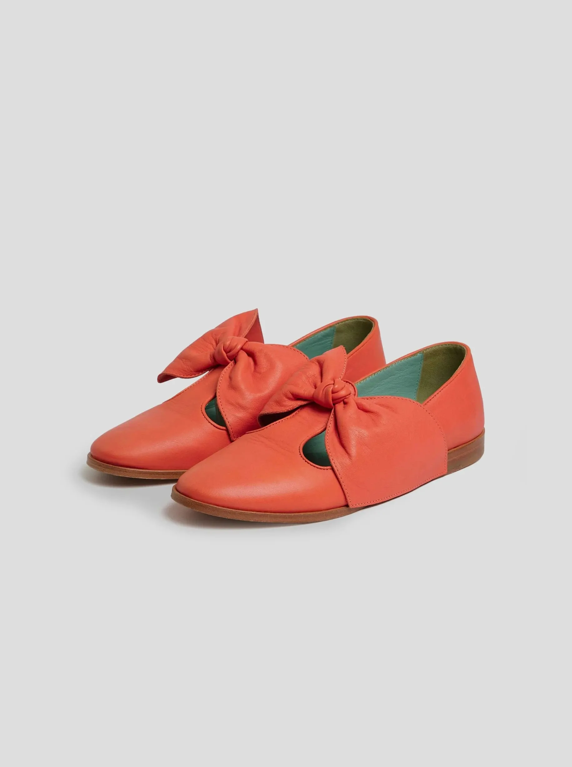 Chaussures BB Ballerina en Cuir Saumon