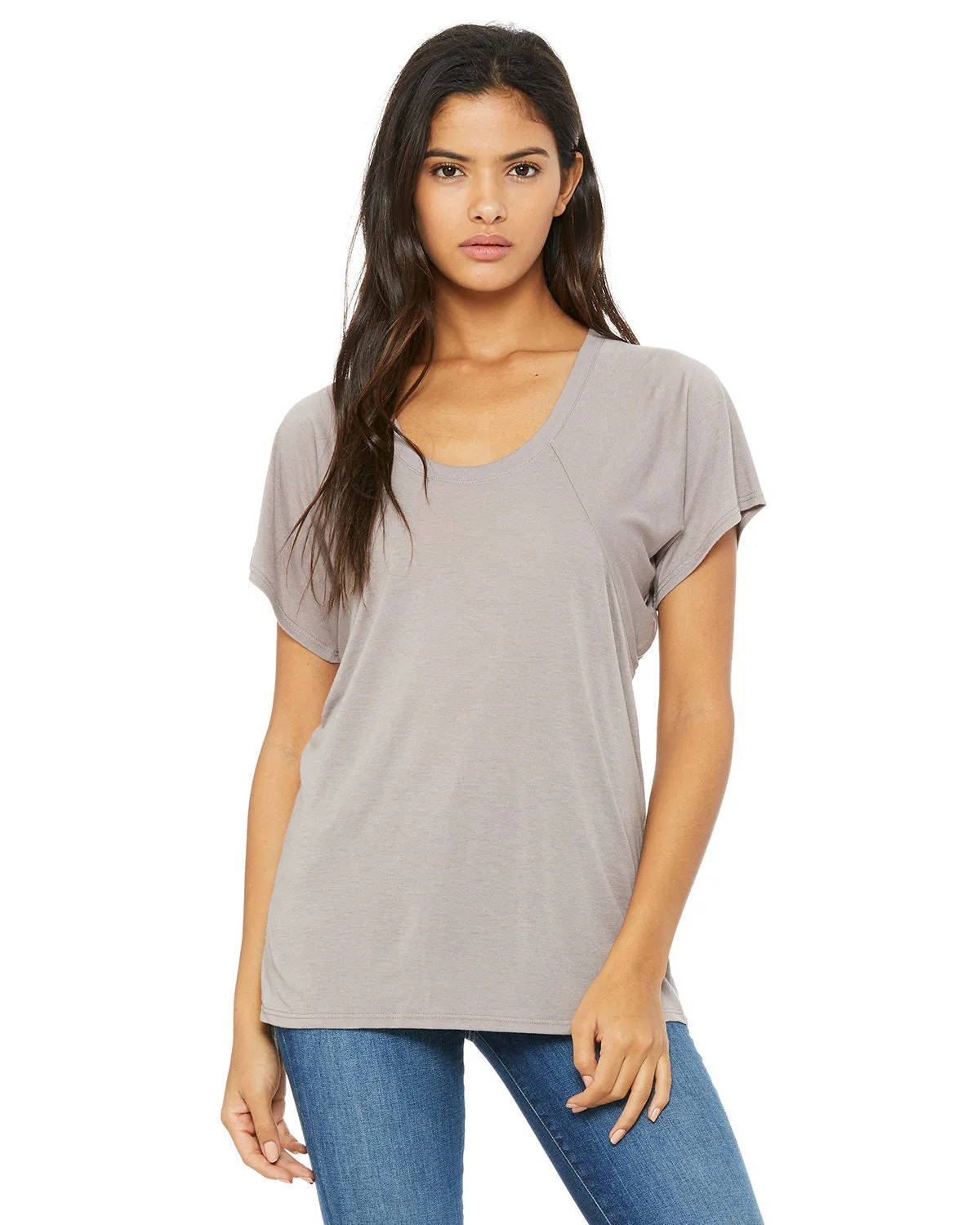 Bella   Canvas B8801 T-shirt à col ras du cou fluide pour femme
