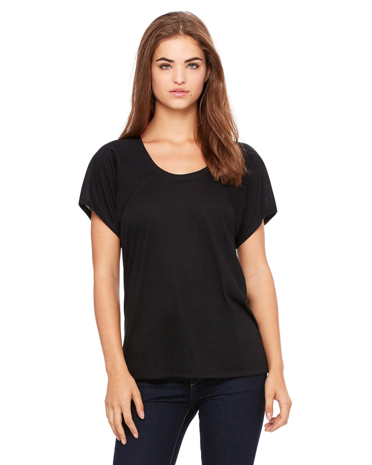 Bella   Canvas B8801 T-shirt à col ras du cou fluide pour femme