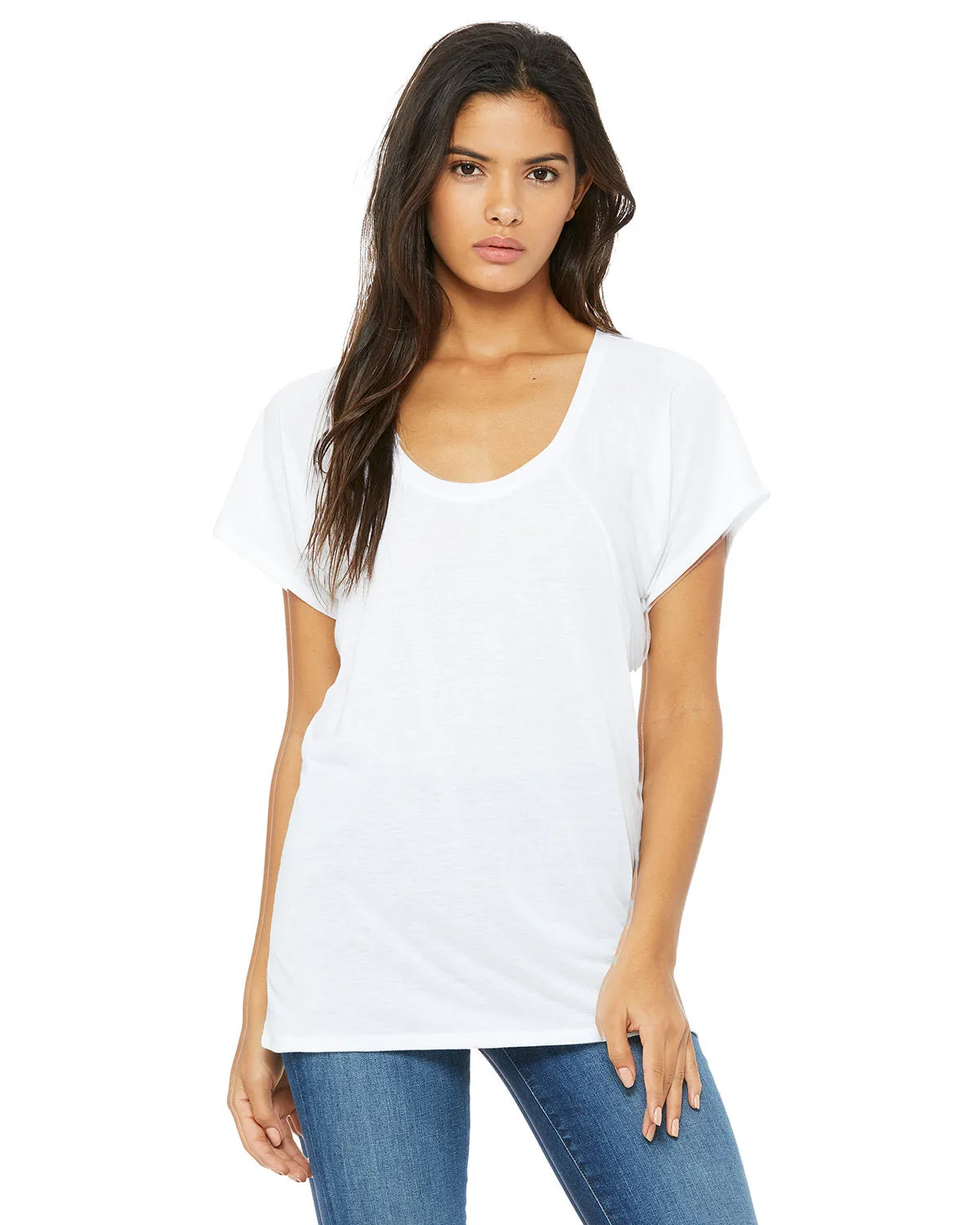 Bella   Canvas B8801 T-shirt à col ras du cou fluide pour femme