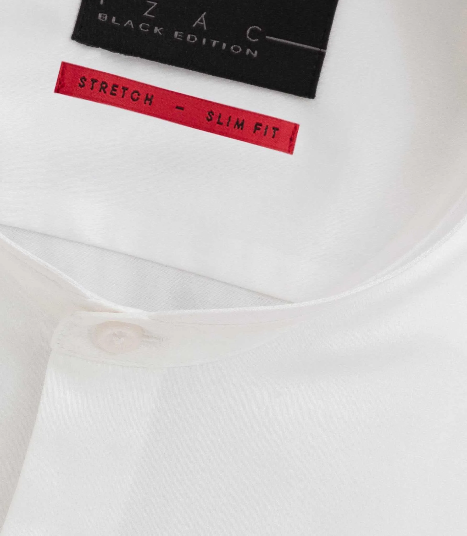 Chemise Benjamin Cotton à col en satin blanc