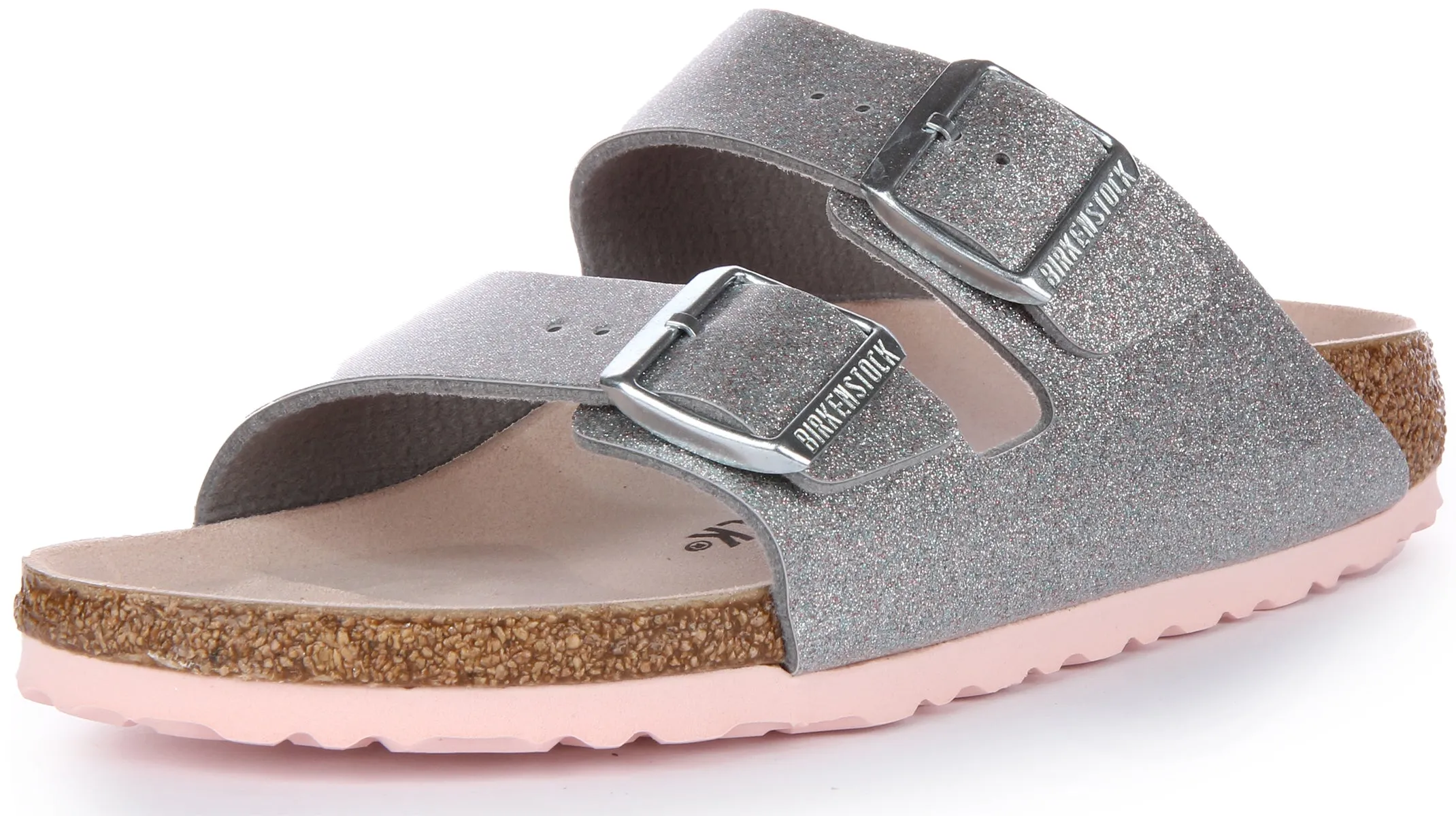 Birkenstock Arizona Bf en argent | Chaussures Birkenstock à coupe étroite