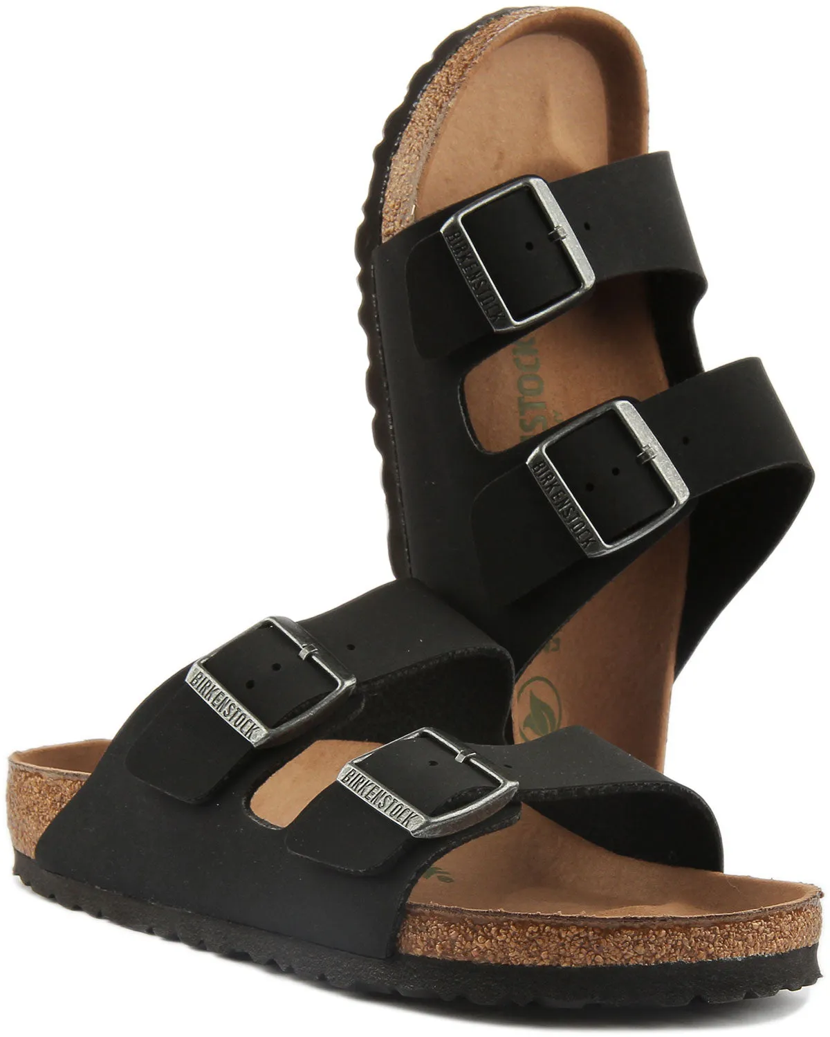 Birkenstock Arizona Vegan en noir pour femmes | Chaussures à ajustement régulier Birkenstock