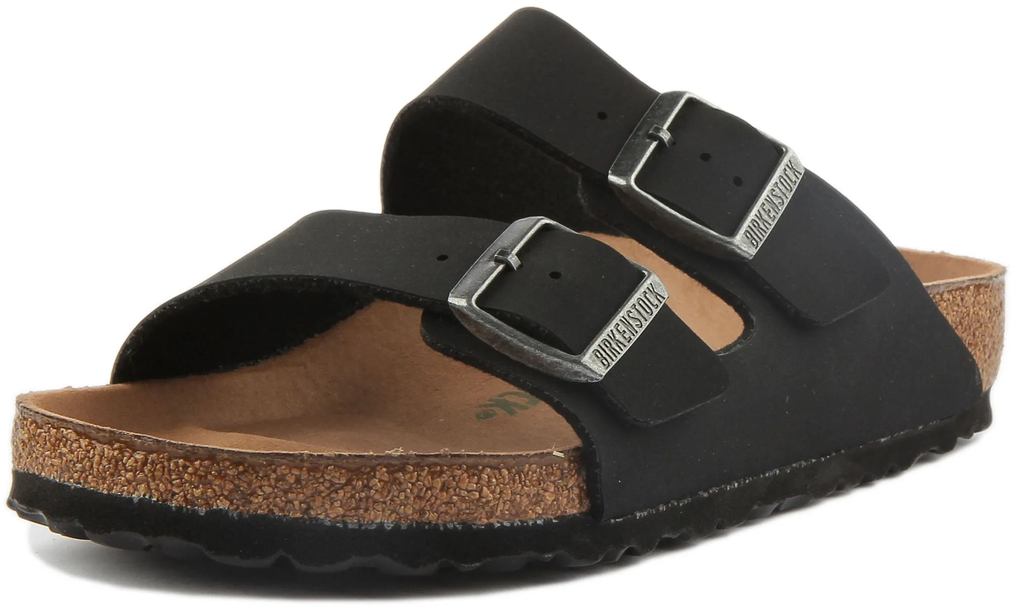 Birkenstock Arizona Vegan en noir pour femmes | Chaussures à ajustement régulier Birkenstock