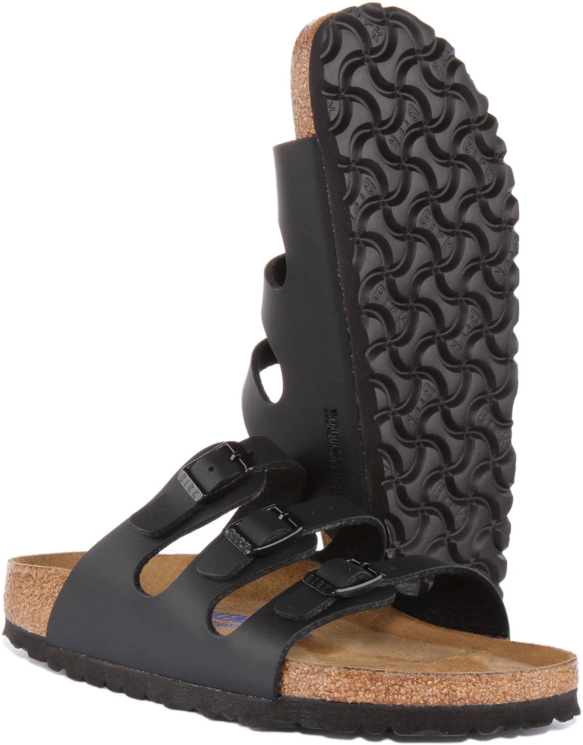 Birkenstock Florida En Noir Pour Femmes | Chaussures Birkenstock À Emboîtement Étroit