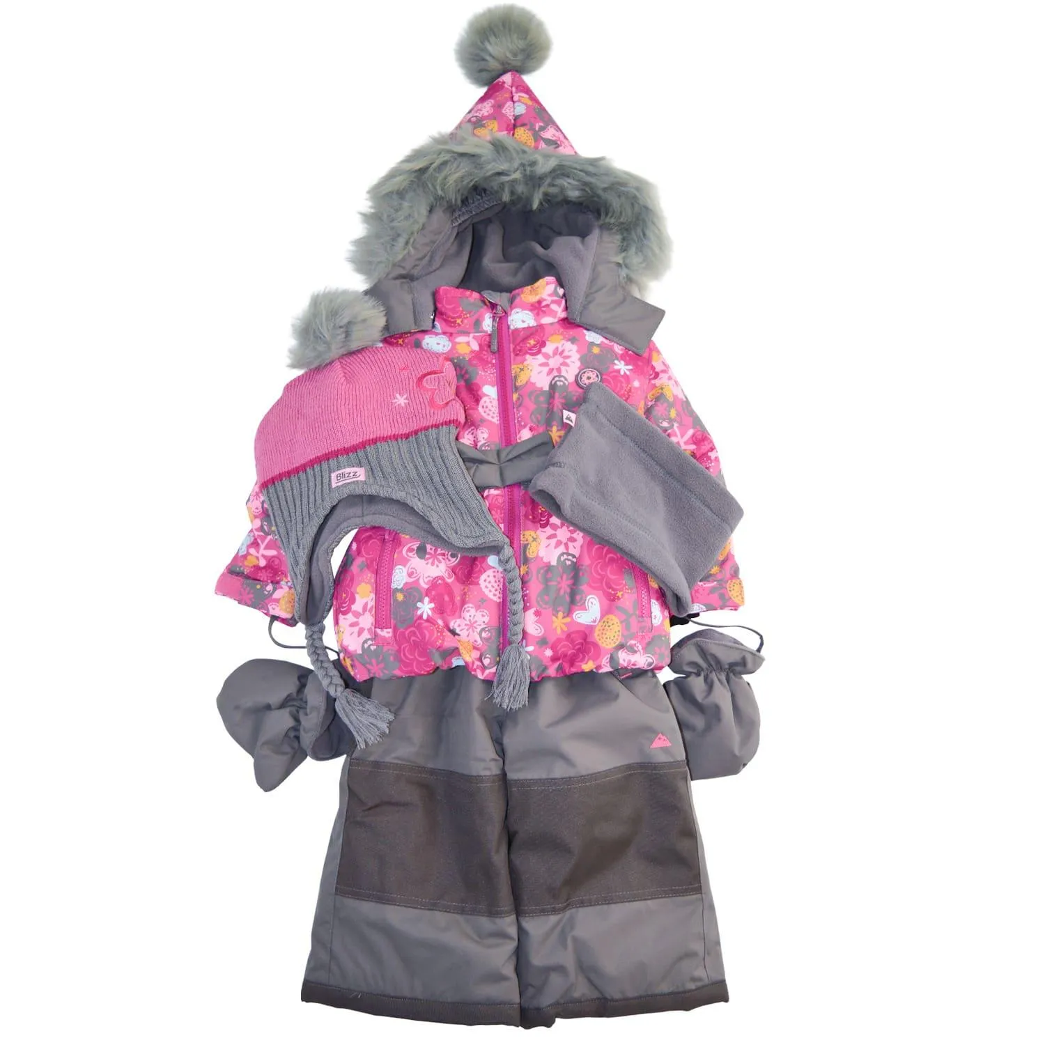 Blizz Combinaison Neige à Capuche Pointue pour Fillettes (18m & 24m) - 22WBLI5223 Babykids Blizz