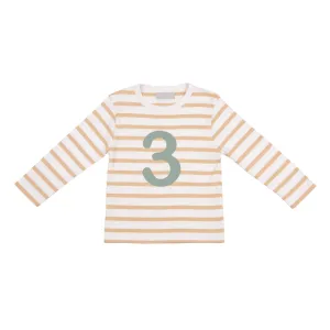 Bob   Blossom : T-shirt Numéro - Biscuit / Vert