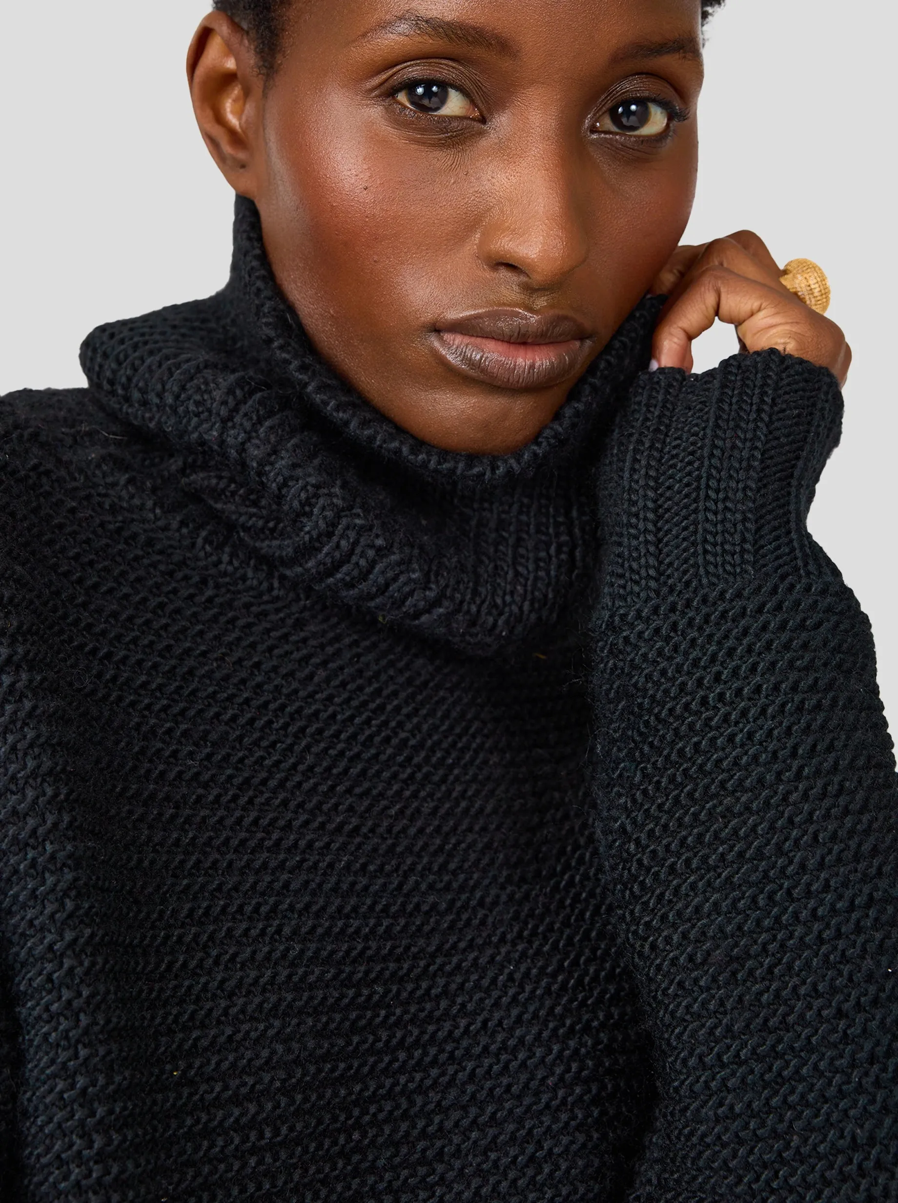 Pull Bobbi en maille noire