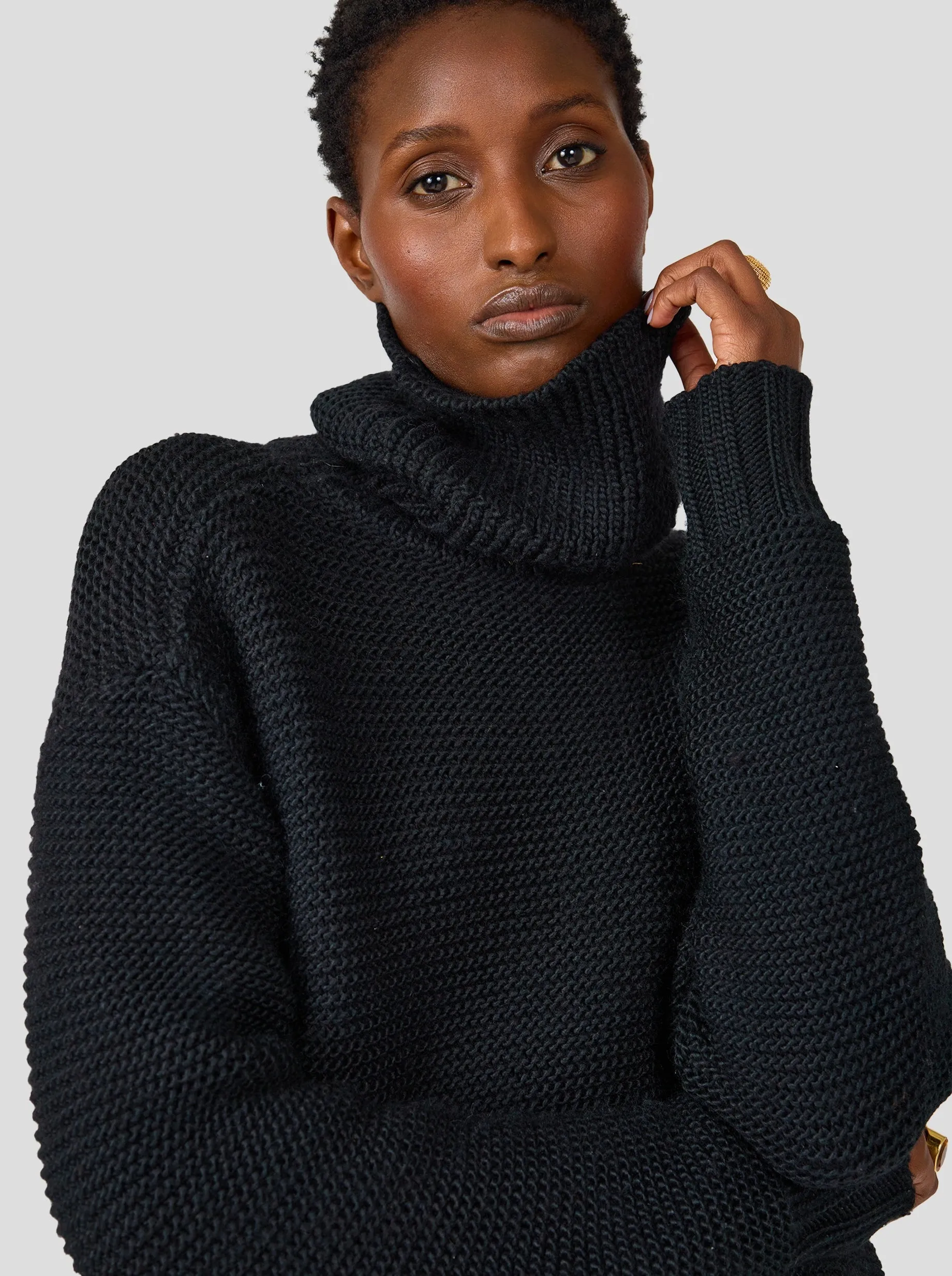 Pull Bobbi en maille noire