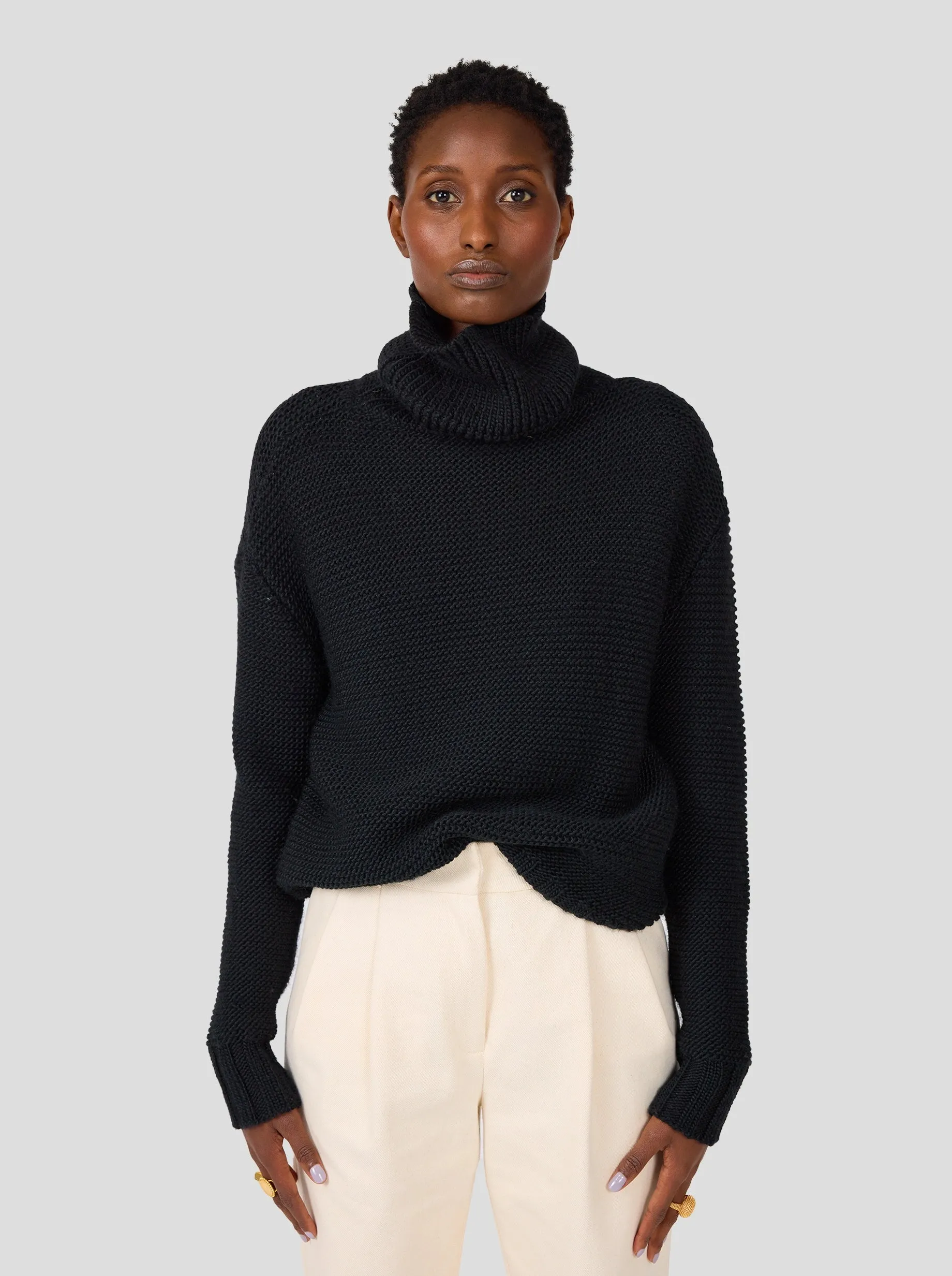 Pull Bobbi en maille noire