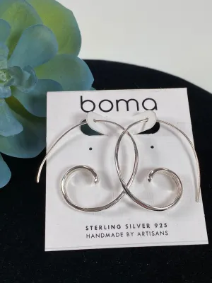 Boma Anneau à Passer Grande Bobine en Argent Sterling