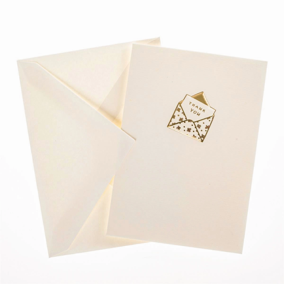 Boxed Note Cards - Gold Thank You Envelope
