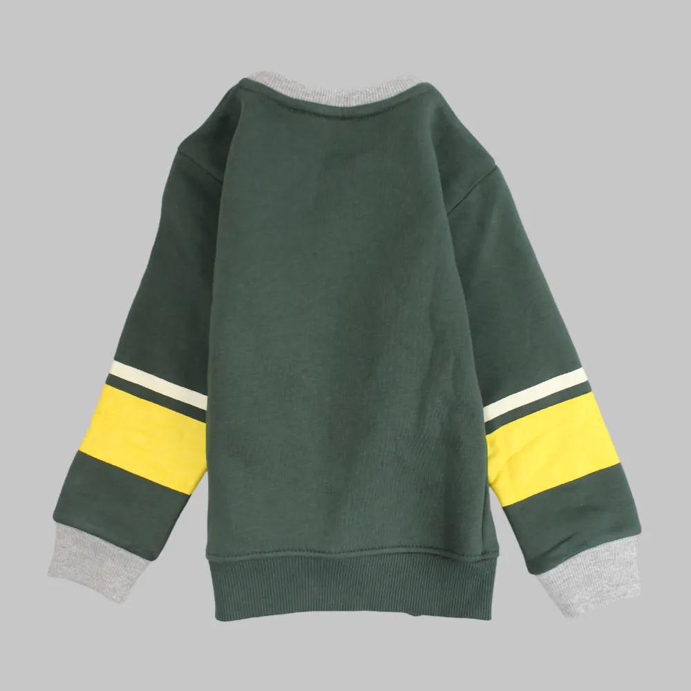 Sweat à manches longues vert foncé de boxe