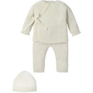 Ensemble 3 pièces beige pour garçons & Chapeau