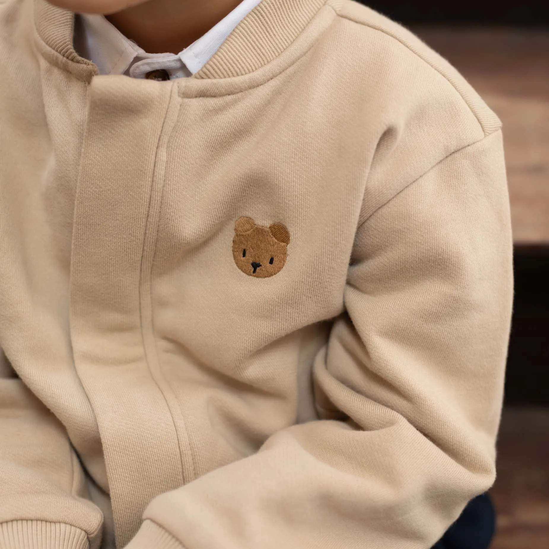 Veste en ours beige pour garçons