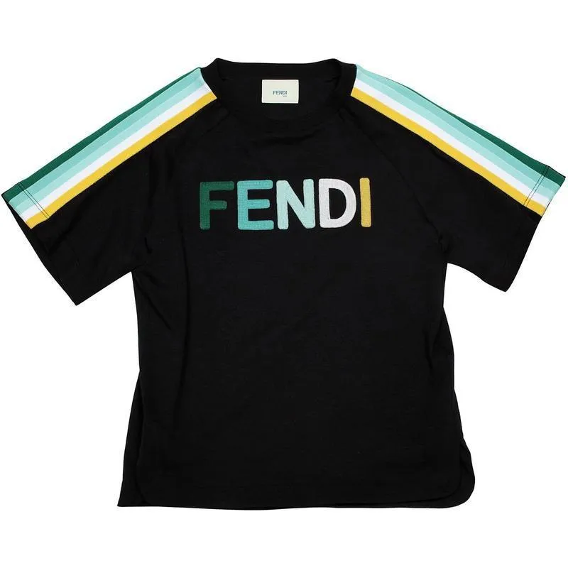 T-shirt pour garçons avec logo noir et vert