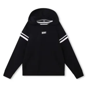 Pull à capuche avec logo noir et blanc pour garçons