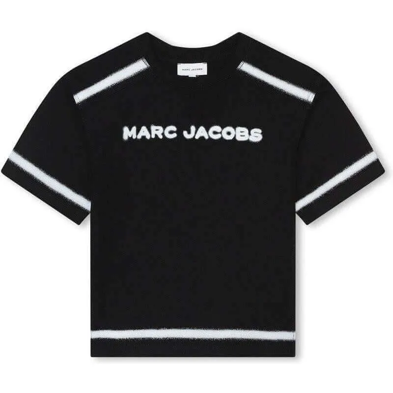 T-shirt à manches courtes noir et blanc pour garçons