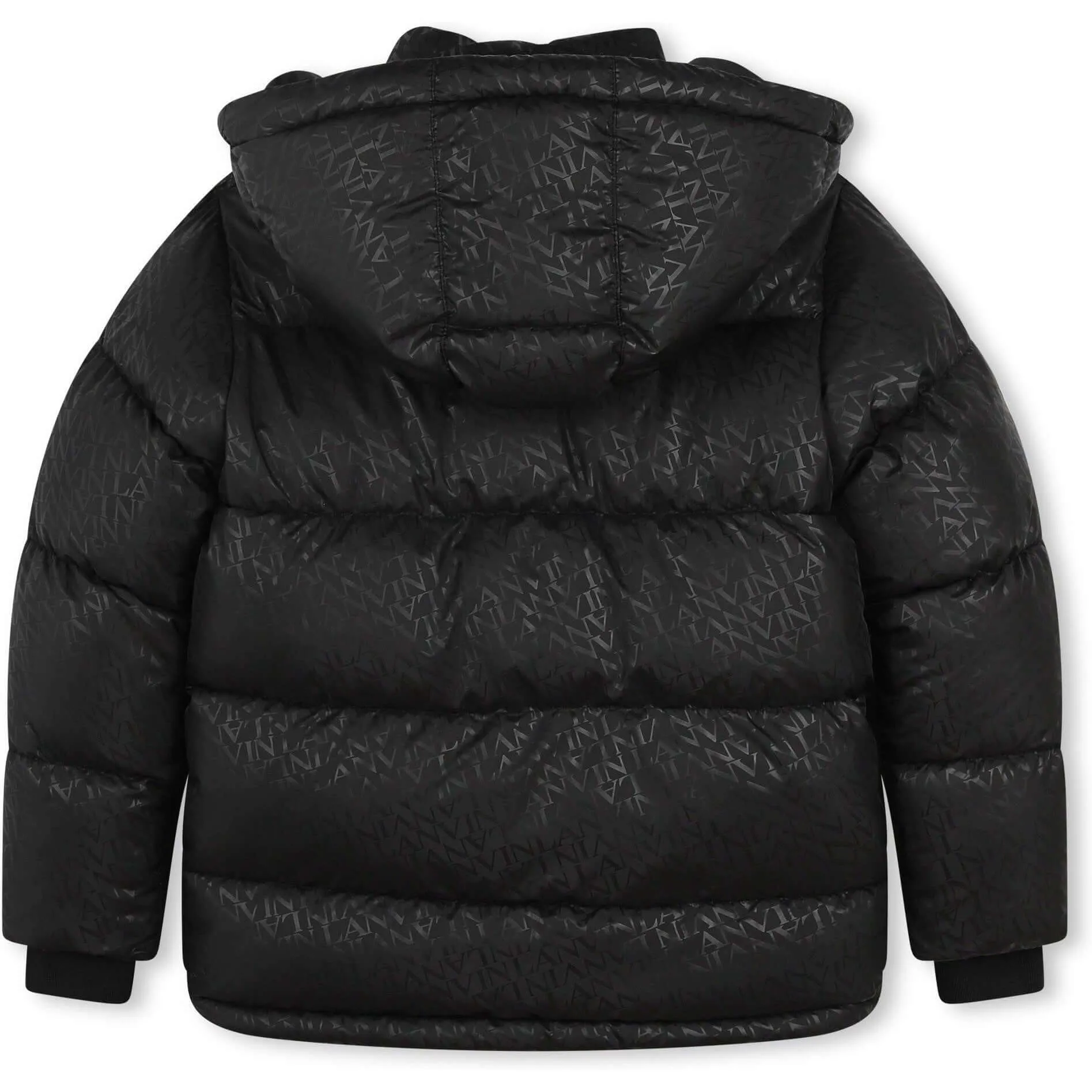 Manteau puffer noir pour garçons avec détails curb